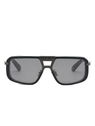 Philipp Plein Eyewear rectangular sunglasses - men - Acetate - One Size - Black