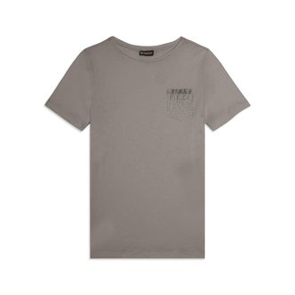 Freddy T-shirt manica corta con strass a forma di taschino FREDDY