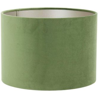 Light & Living Pantalla De L&aacute;mpara - Velours - Verde - Textil - - Light&living