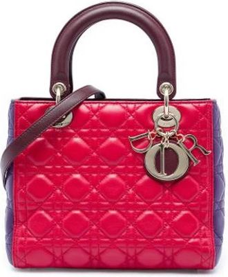 Dior Pre-owned Lady Dior Handbag - Dames - Vintage Handtas - Rood - ONE Size - Leer - Vintage