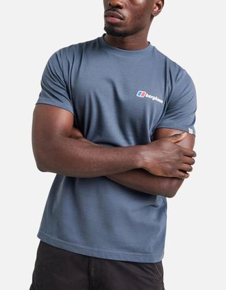 Berghaus Mens Berghaus Mens Pinnacle Point T Shirt Mountain Fade Back Graphic - Blue - Size: 44