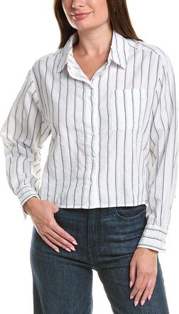 Michael Stars Scarlet Cropped Button Down Shirt