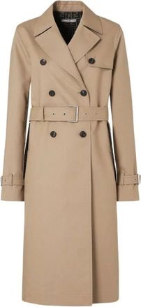 Fendi Gabardina de tejido Mackintosh - Coats - Mujer - Beige - XS