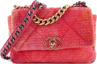 Chanel 19 Flap Bag Quilted Tweed Medium crossbody bag - Veelkleurig