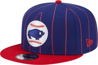 New Era Buffalo Bisons Vintage Pinstripe 9FIFTY Snapback 60305678 Navy/Red