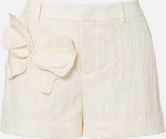 Blumarine Shorts in gabardine con applicazioni