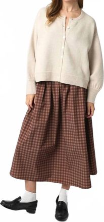 Olivaceous Lina Knit Cardigan Top In Cream