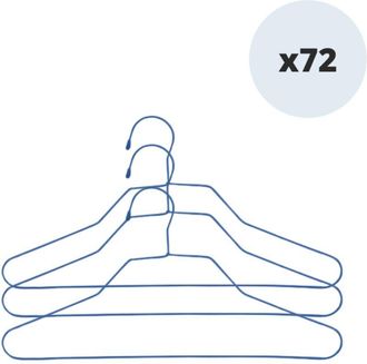 MSV Juego De 72 Perchas De Acero Plastificado Msv