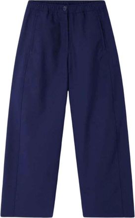 American Vintage Ayany Wijde Broek - Dames - Wijde Broeken - Blauw - M - Wol - Broeken