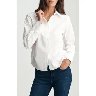 Mavi Poplin Shirt in White at Nordstrom, Size Medium