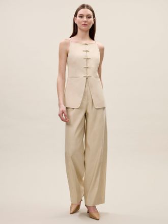 Rebecca Taylor Beatrice Stretch Linen Pant