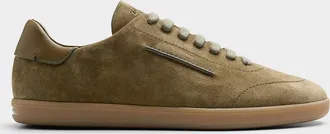 Ermenegildo Zegna Mens 232 khaki suede sneakers Men