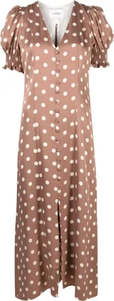 Sleeper Bella polka-dot dress - women - Viscose/Viscose - M - Brown