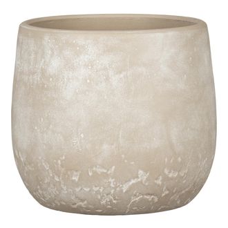 Scheurich Dune, Blumentopf aus Keramik, Farbe: Washed Cream, 17,64 cm Durchmesser, 17 cm hoch, 6,1 l Vol