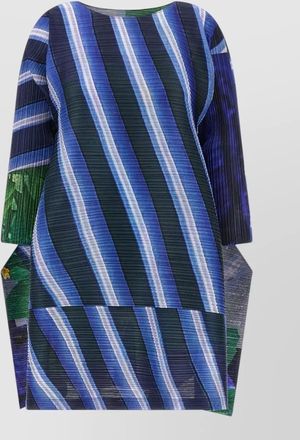 Pleats Please Issey Miyake printed knee-length dress