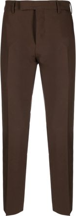 Pantaloni Torino cropped tailored trousers - men - Virgin Wool/Elastane - 52 - Brown