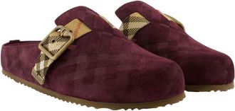 Burberry Womens Slipper Burgundy Calfskin