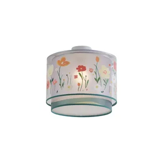 QAZQA Qazqa L&aacute;mpara De Techo Infantil Blanca Con Flores - Harrie Entre