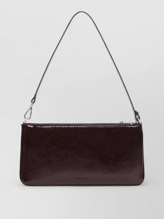 Courr&egrave;ges glossy rectangular shoulder bag zipped pouch