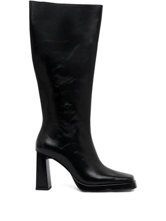 Jeffrey Campbell Maximal-3 square-toe knee-high boots - Nero