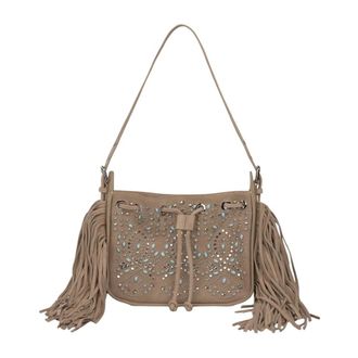 Alma En Pena Alma EN Pena, Tassen, Dames, Bruin, ONE Size, Leer, Schoudertas studs