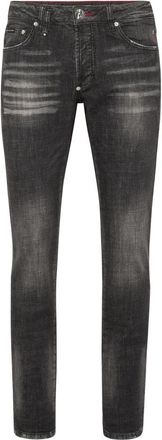Philipp Plein Super Straight Cut Broeken Racing Club - Heren - Slim Fit Jeans - Zwart - W31 - Katoen - Jeans