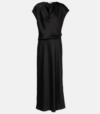 Vince Draped satin maxi dress
