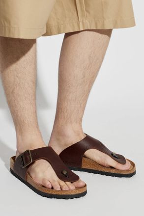 Birkenstock Ramses Wire Buckle Slides, Mens, Brown