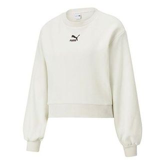Puma (WMNS) PUMA Classics Balloon Sleeve Crew Neck Sweater White 530277-05
