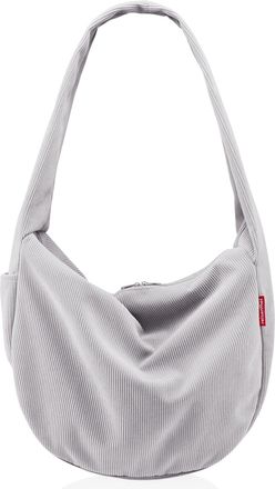 Reisenthel Umh&auml;ngetasche REISENTHEL Moonbag, Damen, Gr. B/H/T: 48cm x 33cm x 14cm, grau, Polyester, Taschen Umh&auml;ngetasche