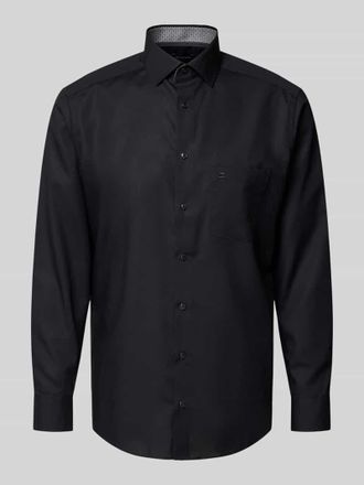 Olymp Regular Fit Business Hemd aus reiner Baumwolle mit Kentkragen in Black, Gr&ouml;&szlig;e 39
