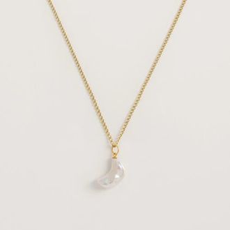 Freya Rose Moon Pearl Necklace Gold Plated at Nordstrom