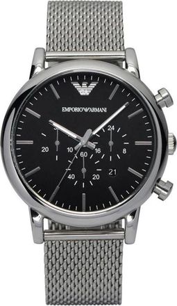 Emporio Armani Accessoires, Heren, Grijs, ONE Size, Luigi Chronograph Horloge