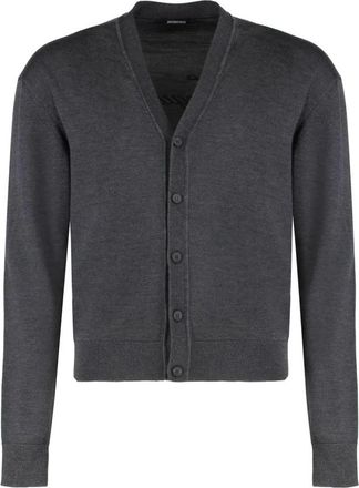 Jacquemus V-Neck Button-Up Cardigan - Heren - Vesten - Grijs - XL - Truien & Vesten