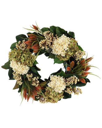 Creative Displays Inc. 26In Assorted Hydrangea Fall Wreath With Thistle