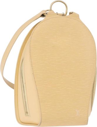 Louis Vuitton Mabillon Epi Leather Beige Leather Backpack Bag (Pre-Owned)