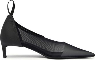Courr&egrave;ges 35mm Diving mesh pumps - women - Leather/Leather/Polyamide/Elastane - 39 - Black