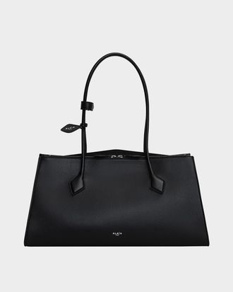 Alaia Le Teckel Tote Bag in Grained Leather