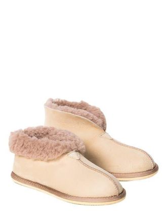 Celtic & Co. Ladies Shearling Bootee Slippers in Oatmeal at Nordstrom, Size 11