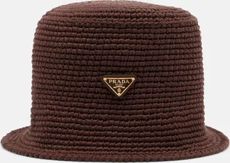 Prada Crochet cotton bucket hat
