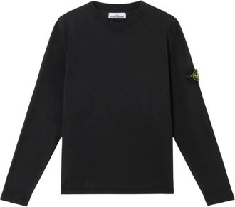 Stone Island Trui met ronde hals - Heren - Ronde hals truien - Zwart - L - Wol - Truien & Vesten