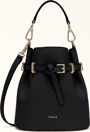Furla Aura Borsa Mini S Nero Nero Pelle Di Vitello Granata Keria Donna