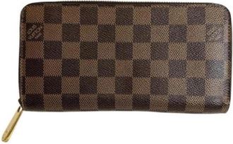 Louis Vuitton Pre-owned Canvas Portemonnee - unisex - Vintage Accessoires - Bruin - ONE Size - Vintage