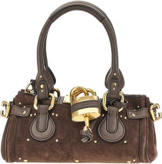 Chlo&eacute; Suede leather small Paddington bag Woman One Size