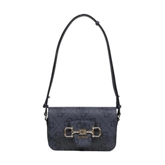 Guess Shoulder Bags, female, Gray, Size: ONE SIZE Handbag with Print and Inside Pocket