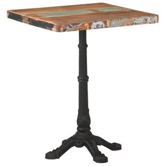 Berkfield Home Bistro Table 60x60x76 cm Solid Reclaimed Wood in Brown | Size: 60 x 60 x 76 cm