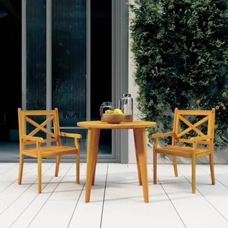 vidaXL Sillas De Comedor De Jard&iacute;n 2 Uds Madera Maciza De Acacia Vidaxl