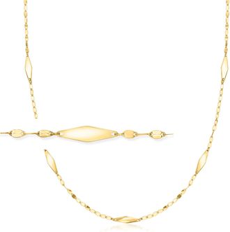 Canaria Canaria Italian 10kt Yellow Gold Kite Station Necklace