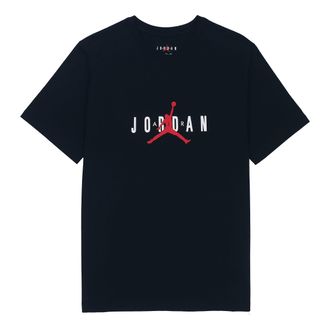 Nike Jordan Air Jordan Alphabet Flying Man Logo Printing Round Neck Casual Short Sleeve Black DM1463-010