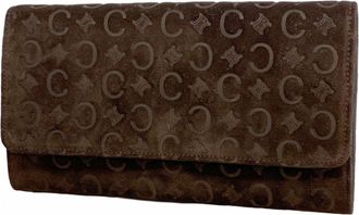 Celine Brown Suede Long Wallet (Bi-Fold) (Pre-Owned)